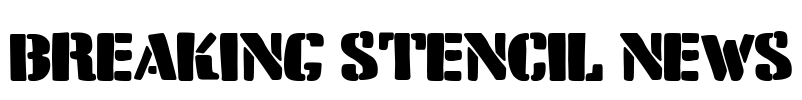 Breaking Stencil News Font Image