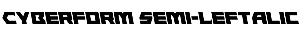 Cyberform Semi-Leftalic Font Image