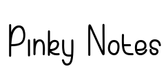 Pinky Notes Font Image