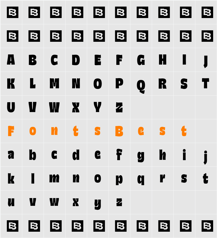 Bamboy Cond Character Map