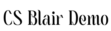 CS Blair Demo Font Image