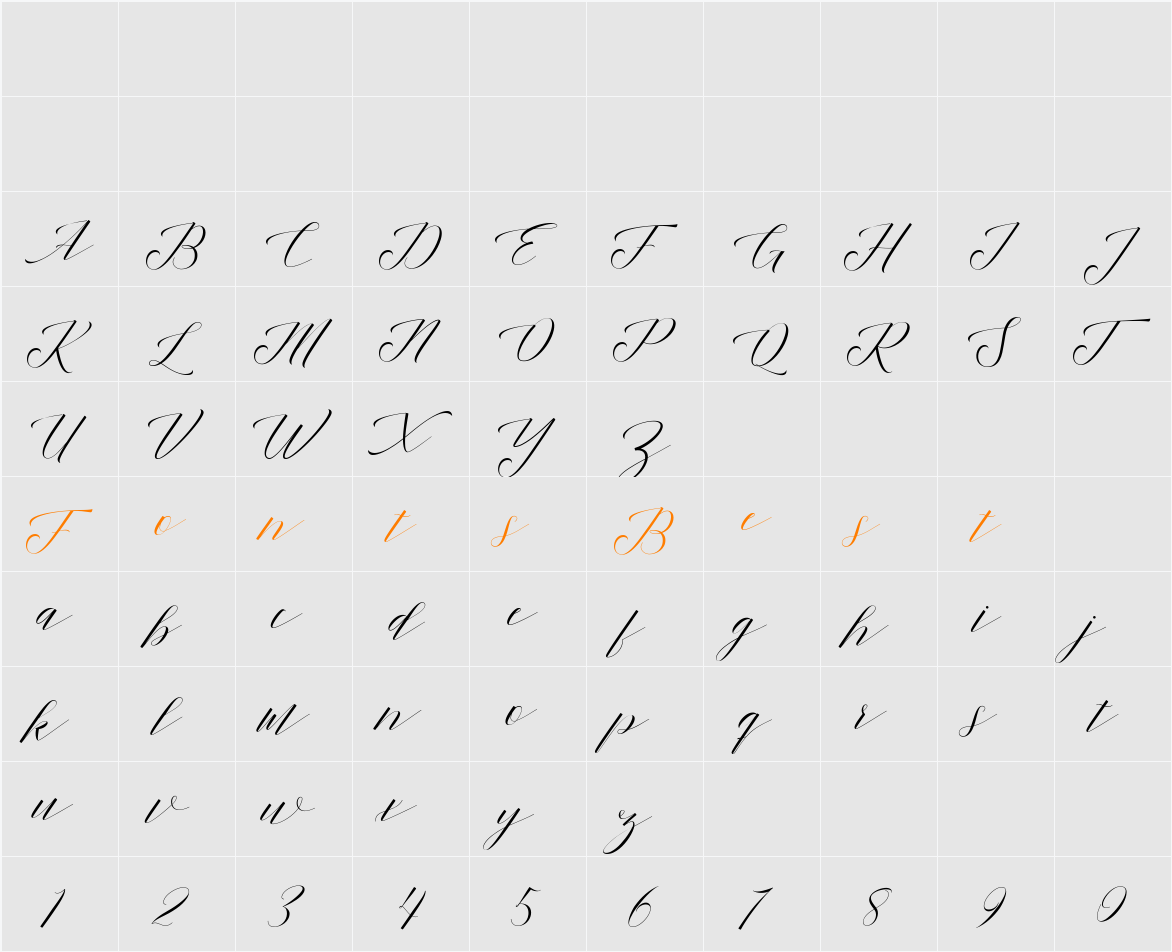Shanti Script Character Map