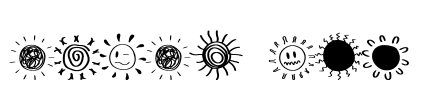 Retro Sun Font Image