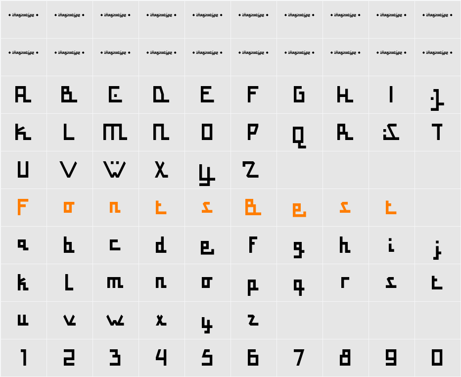 Al Kufic DEMO Character Map