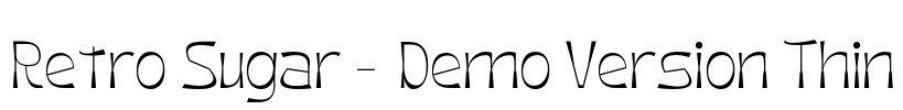 Retro Sugar - Demo Version Thin Font Image