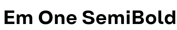 Em One SemiBold Font Image