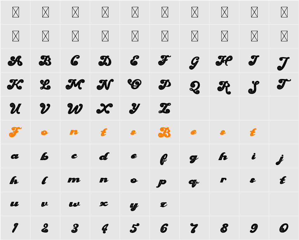 Last Show Texture Character Map