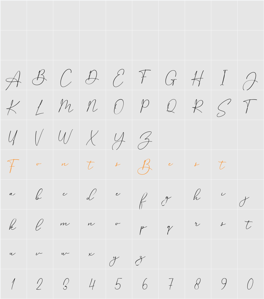 Salenta Character Map