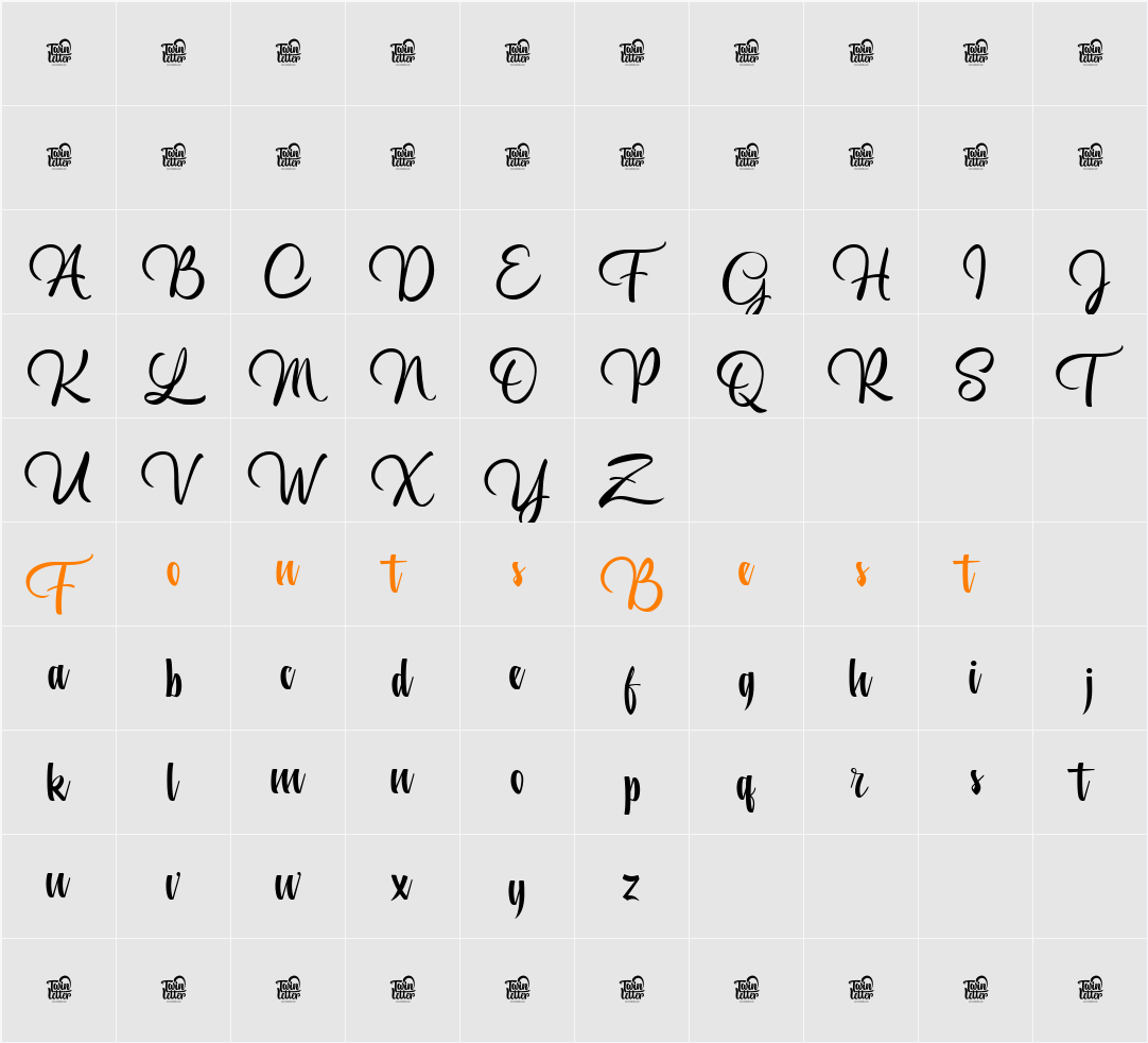 Almond Lattefay Trial Character Map