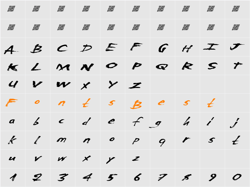 AmericanLights Character Map
