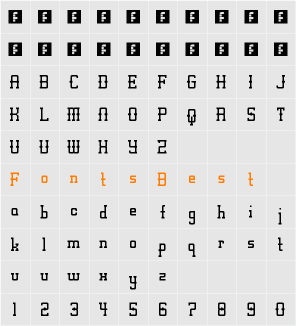 Alt West Character Map