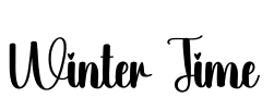 Winter Time Font Image