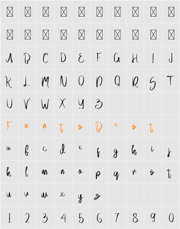 Acallypha Demo Character Map