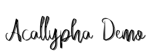 Acallypha Demo Font Image