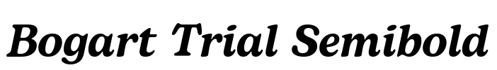 Bogart Trial Semibold Font Image