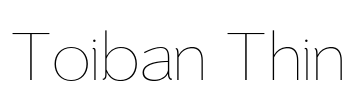 Toiban Thin Font Image