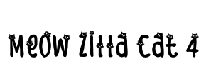 Meow Zilla Cat 4 Font Image