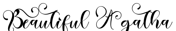 Beautiful Agatha Font Image