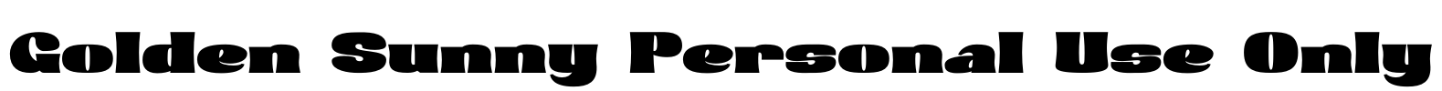 Golden Sunny Personal Use Only Font Image