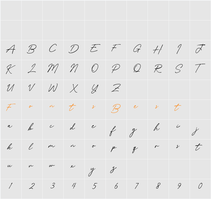 Blackline Character Map