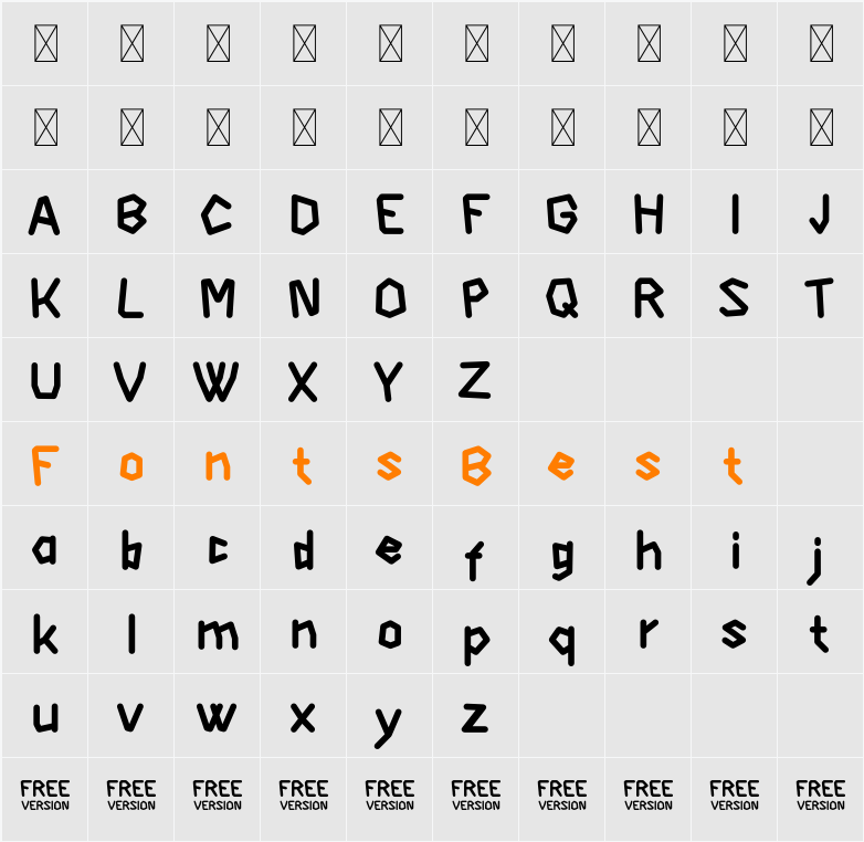 Antiquity Personal Use Character Map