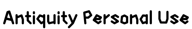 Antiquity Personal Use Font Image