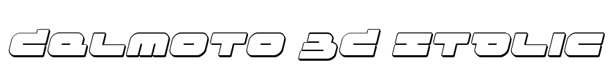 Delmoto 3D Italic Font Image