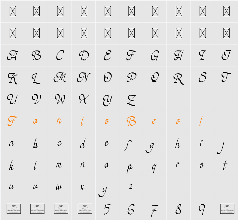 Melancholic Free Character Map