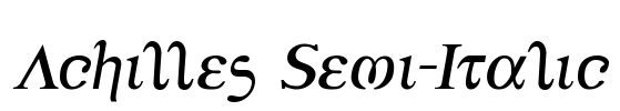 Achilles Semi-Italic Font Image