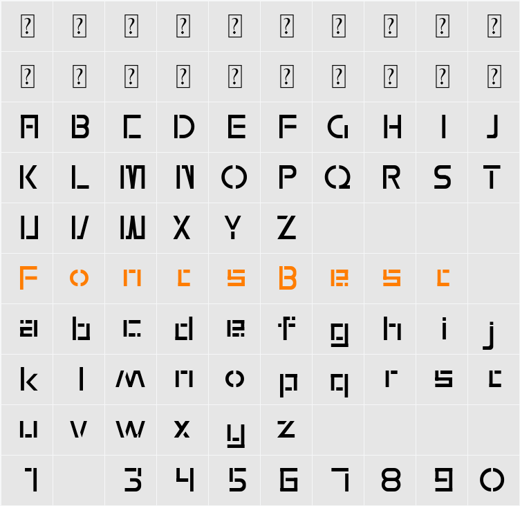 wmxyo Character Map