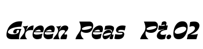 Green Peas  Pt.02 Font Image