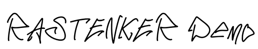 RASTENKER Demo Font Image