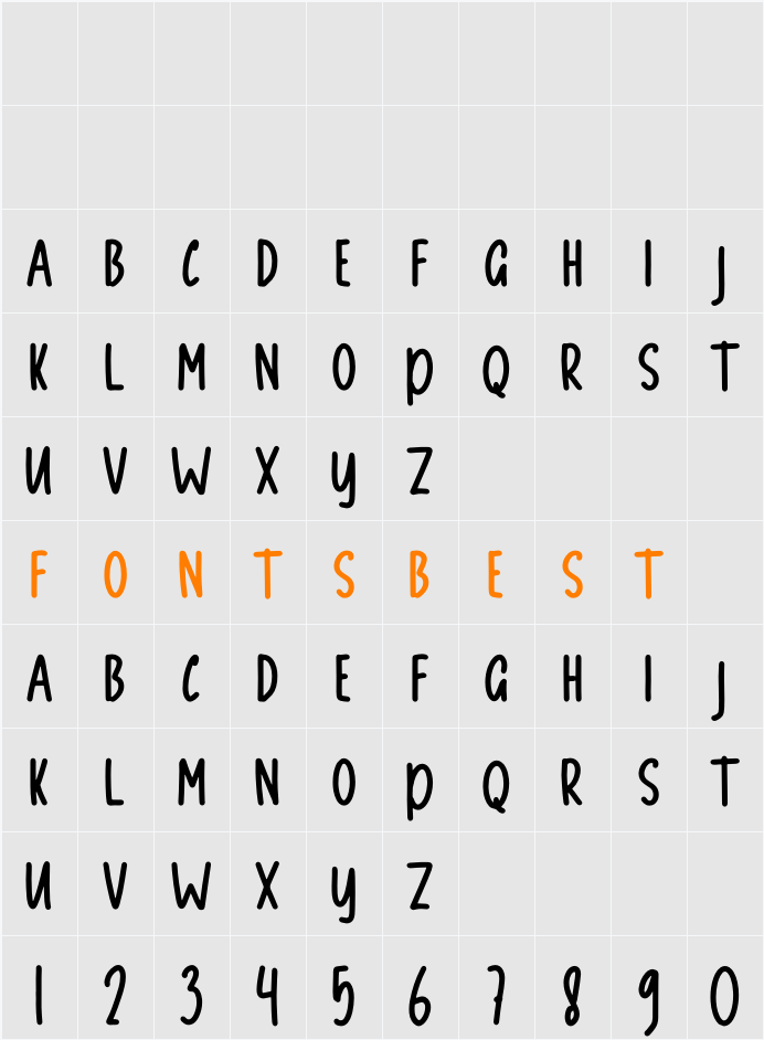 Zulrose Character Map