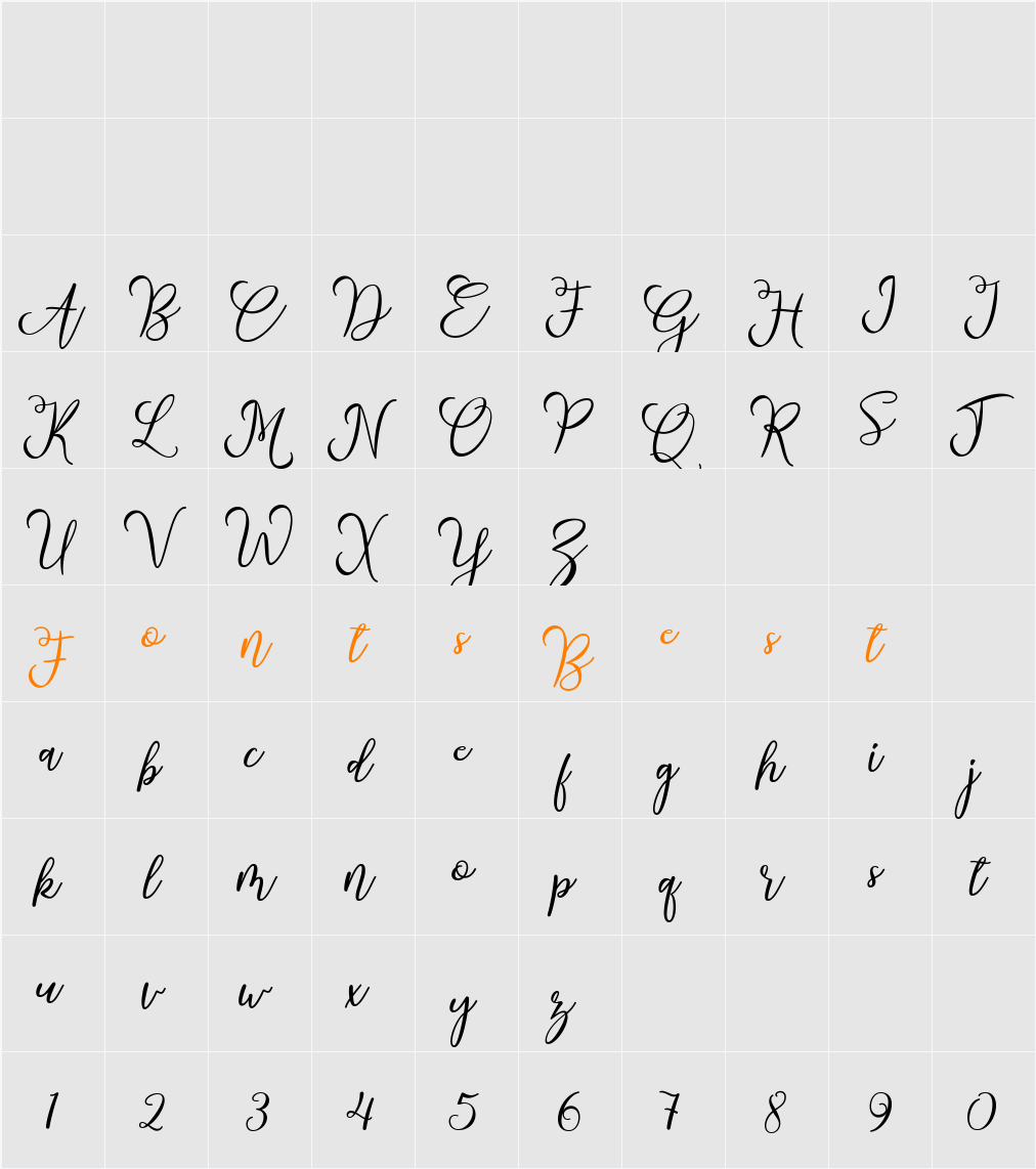 Strongman Script Character Map