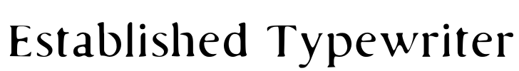 Established Typewriter Font Image