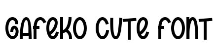 Gafeko Cute Font