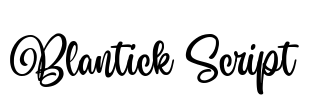 Blantick Script Font Image