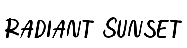 Radiant Sunset Font Image