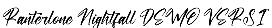 Ranterlone Nightfall DEMO VERSI Font Image
