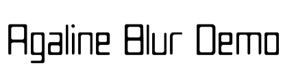 Agaline Blur Demo Font Image