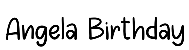 Angela Birthday Font Image