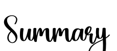 Summary Font Image