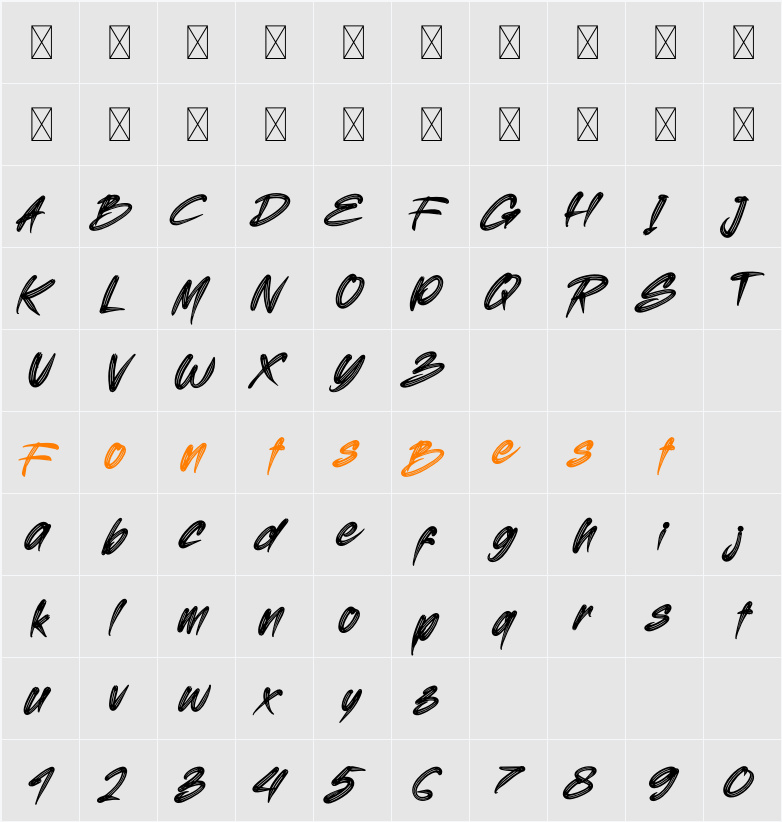SOLARONA Demo Character Map