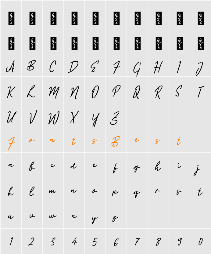 L Lesothany Character Map