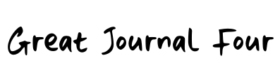 Great Journal Four Font Image