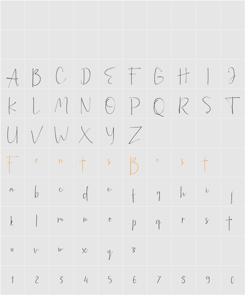 Alberth Demo Character Map