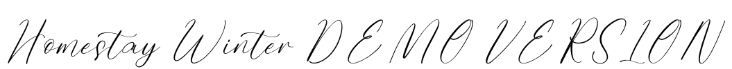 Homestay Winter DEMO VERSION Font Image