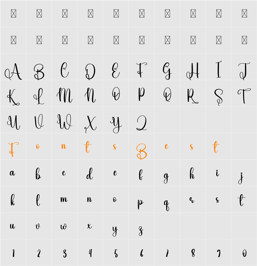 Bulky Character Map