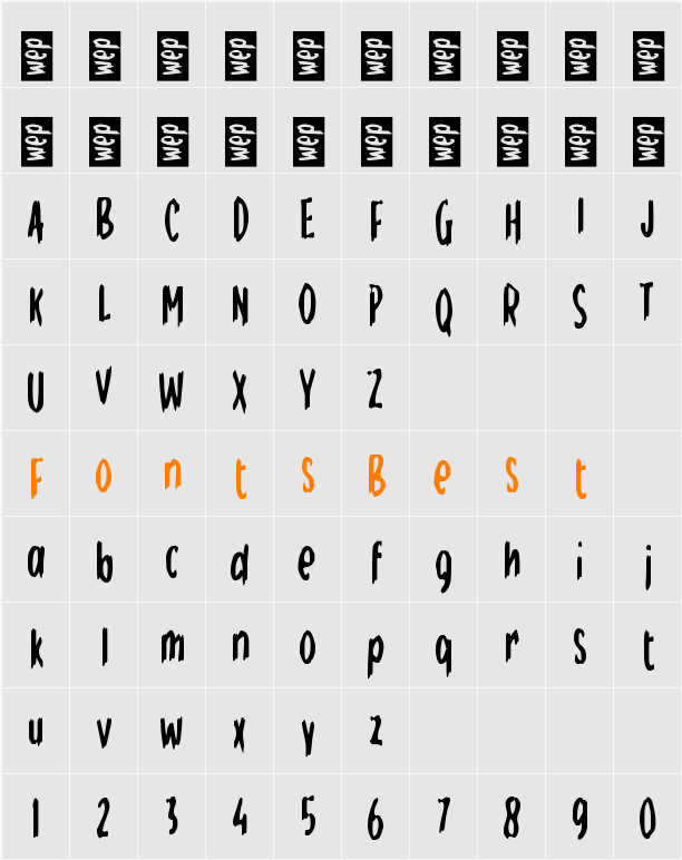 h Hoala Character Map