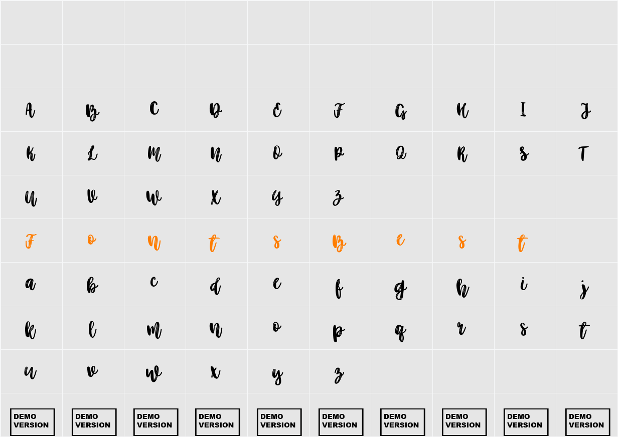 Better Together Character Map